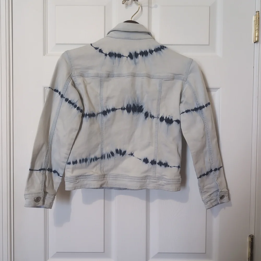 Justice Denim Blue Tie‎ Sye Jean Jacket Girls Size 10